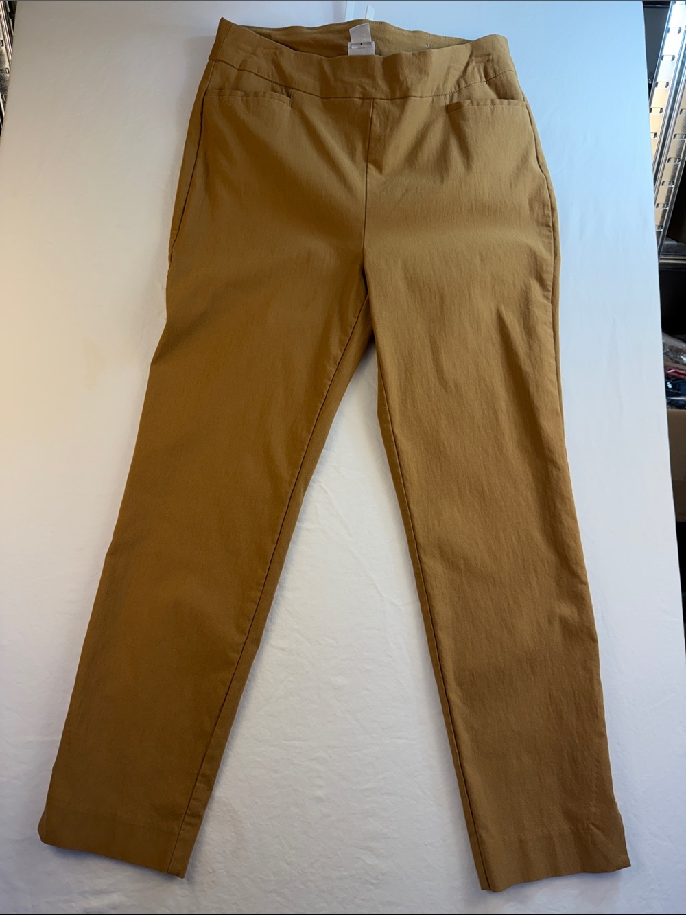 Chico's Cropped Ankle Pants in Camel Brown
